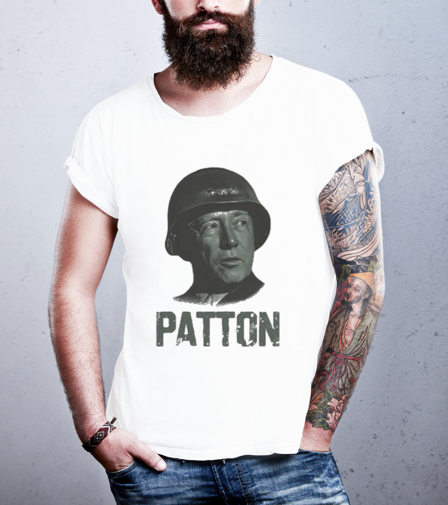 Jake Shields General Patton Helmet Portrait T-Shirt