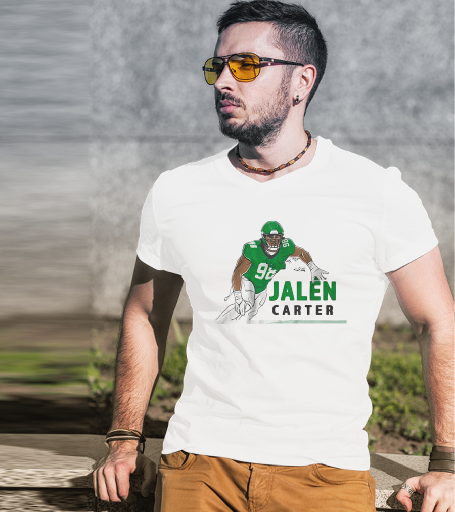 Jalen Carter 98 Philadelphia Eagles Big Dawg Pose NFL T-Shirt