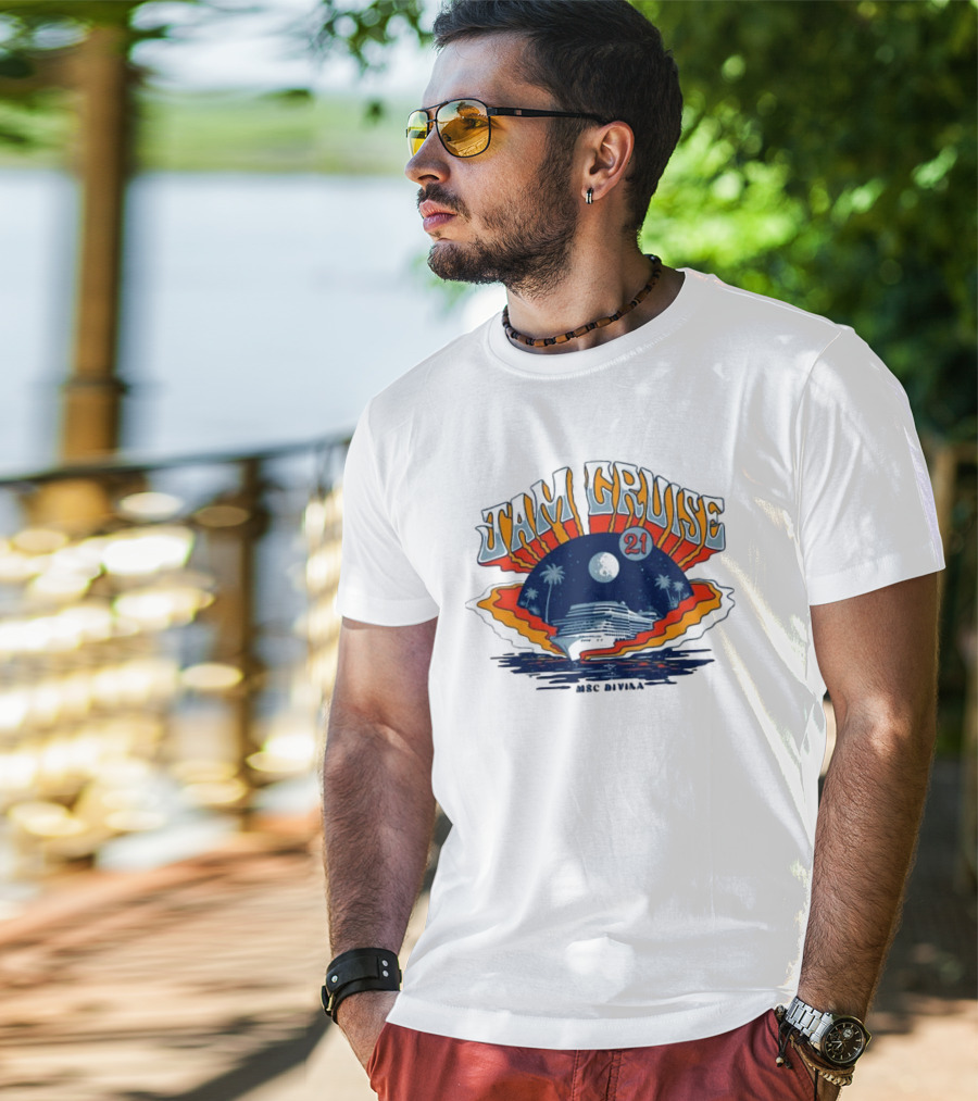 Jam Cruise 21 Tropical Moonlit Ocean Adventure 2025 T-Shirt