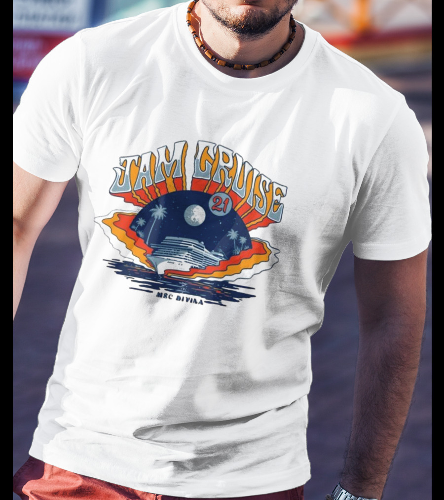 Jam Cruise 21 Tropical Moonlit Ocean Adventure 2025 T-Shirt