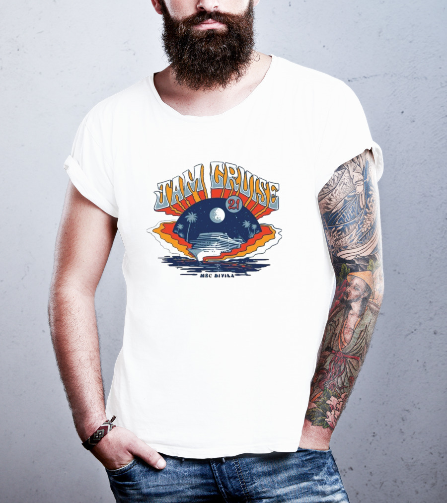 Jam Cruise 21 Tropical Moonlit Ocean Adventure 2025 T-Shirt