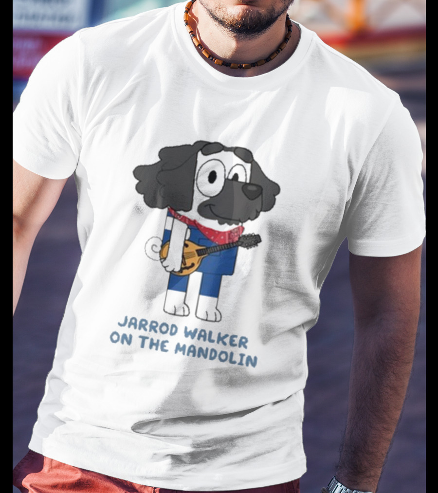 Jarrod Walker On The Mandolin Cartoon Dog Bandana Style T-Shirt