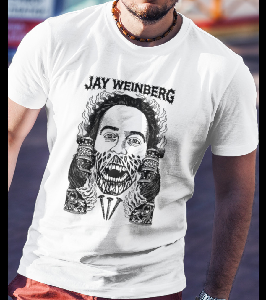 JW X Death Traitors Collab Masked Face And Skeletal Hands T-Shirt
