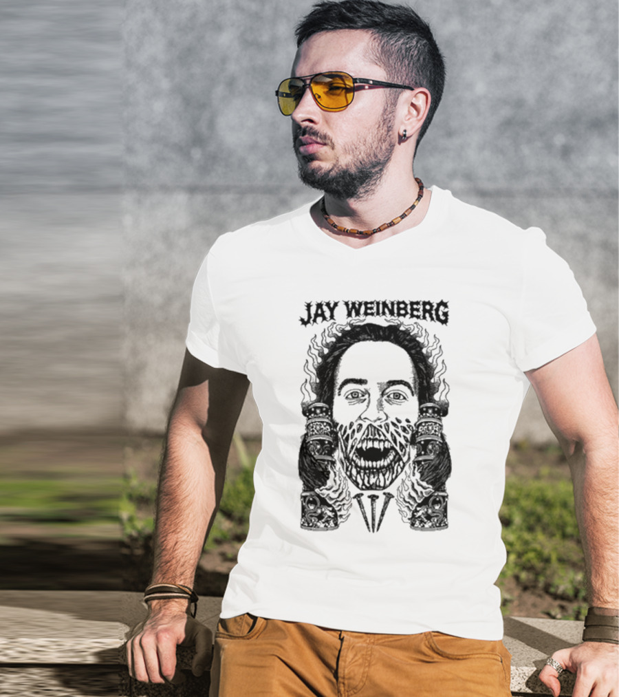 JW X Death Traitors Collab Masked Face And Skeletal Hands T-Shirt