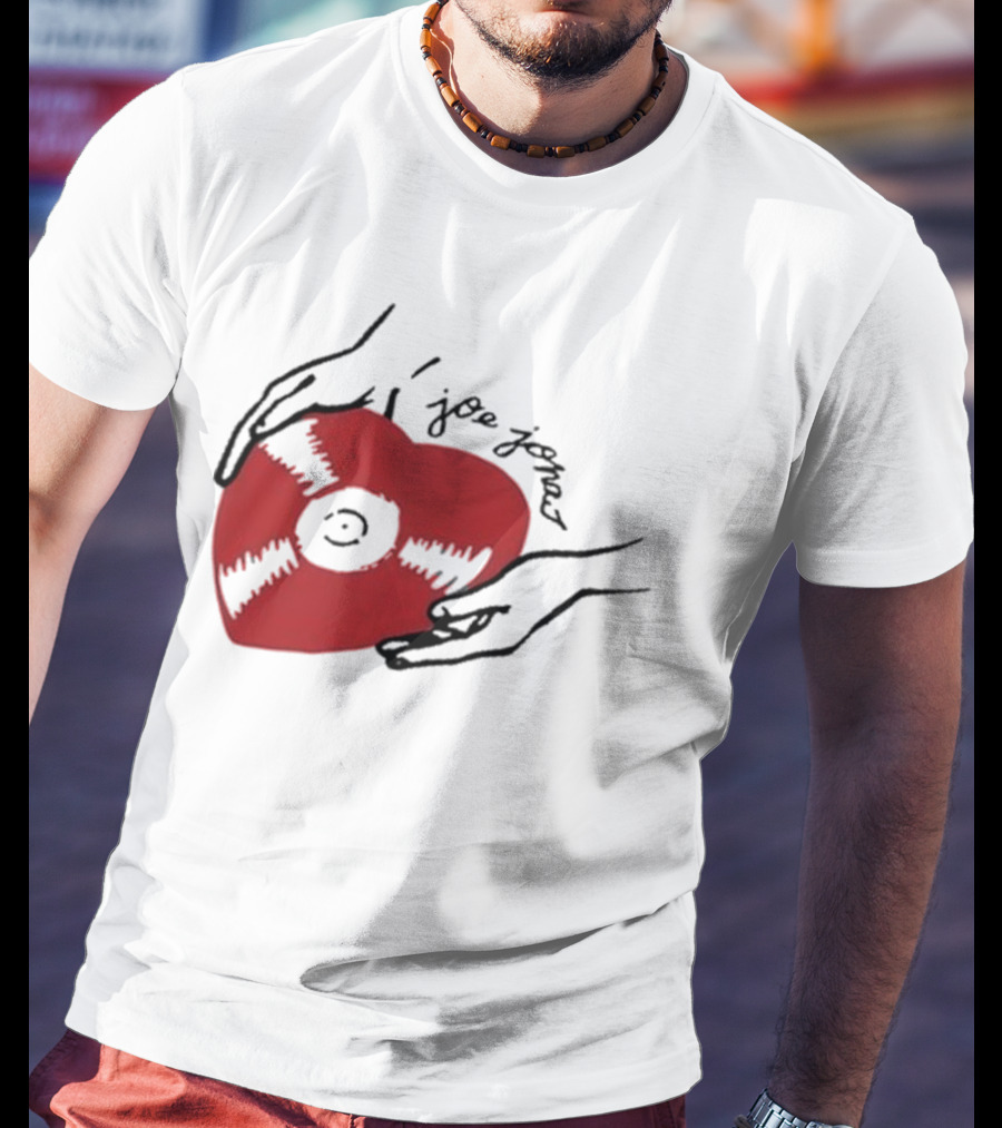Joe Jonas Vinyl Heart Record T-Shirt