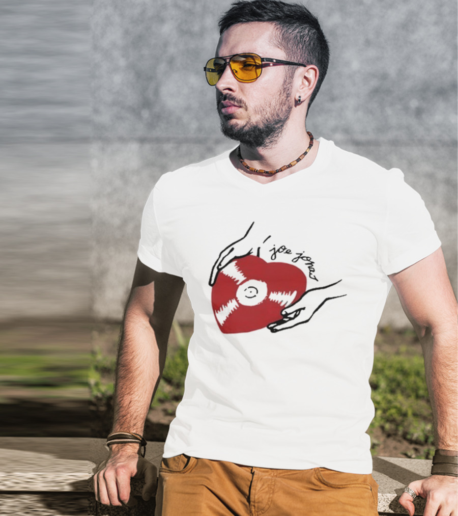 Joe Jonas Vinyl Heart Record T-Shirt