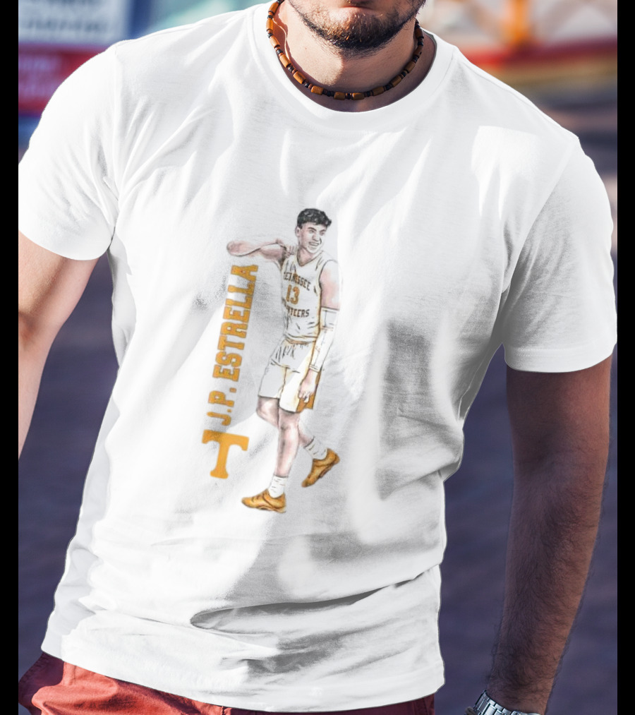 J.P. Estrella Tennessee Volunteers 13 Basketball Player T-Shirt