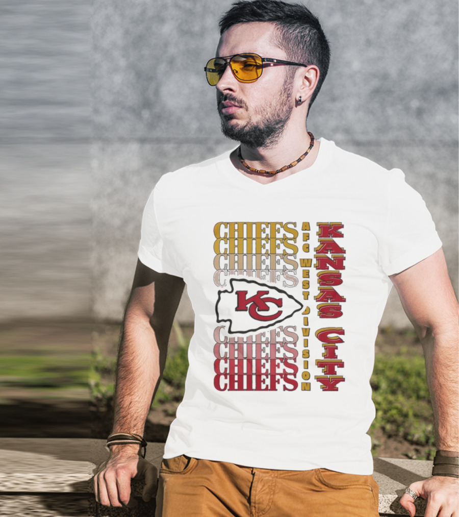Kansas City Chiefs AFC West Division Kansas City Chiefs Logo KC Chiefs T-Shirt
