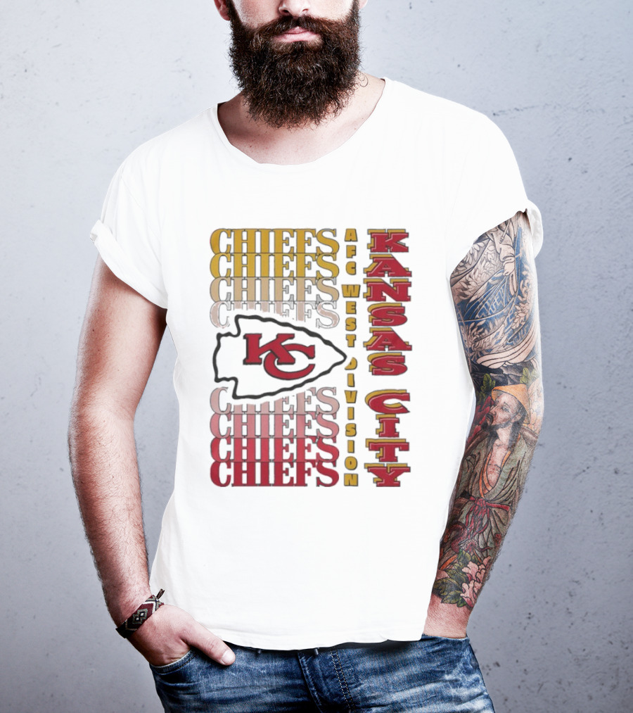 Kansas City Chiefs AFC West Division Kansas City Chiefs Logo KC Chiefs T-Shirt
