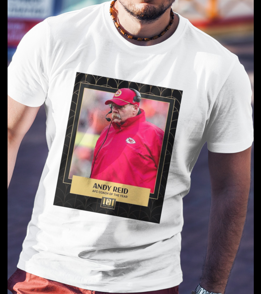 Kansas City Chiefs Andy Reid AFC Coach Of The Year 101 Awards T-Shirt