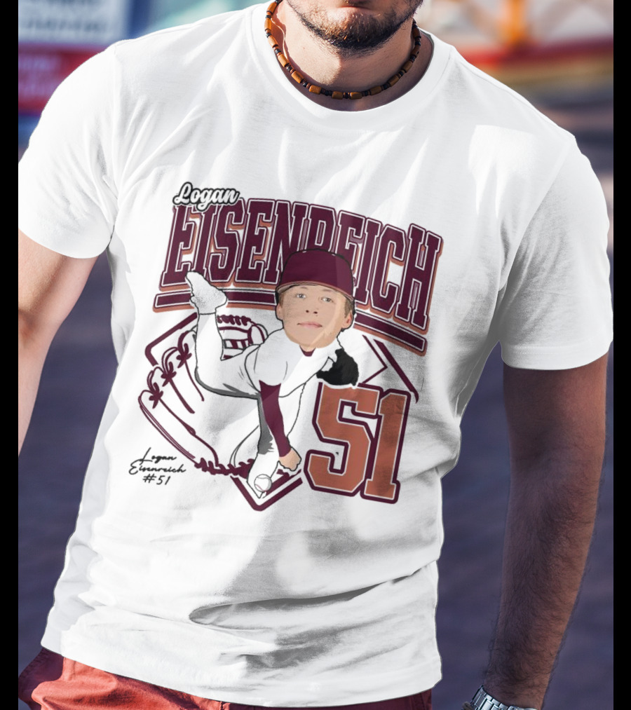 Eisenreich Baseball 51 Logan 2025 Sports Illustration T-Shirt