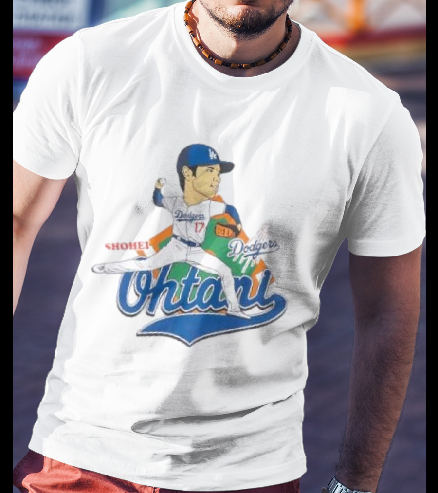 Los Angeles Dodgers Shohei Ohtani Cartoon Player Dodgers Ohtani T-Shirt
