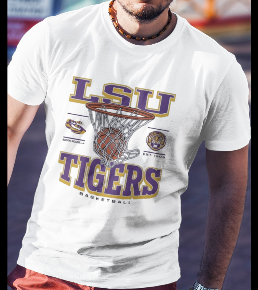 LSU Tigers Basketball Established 1909 Game Time T-Shirt