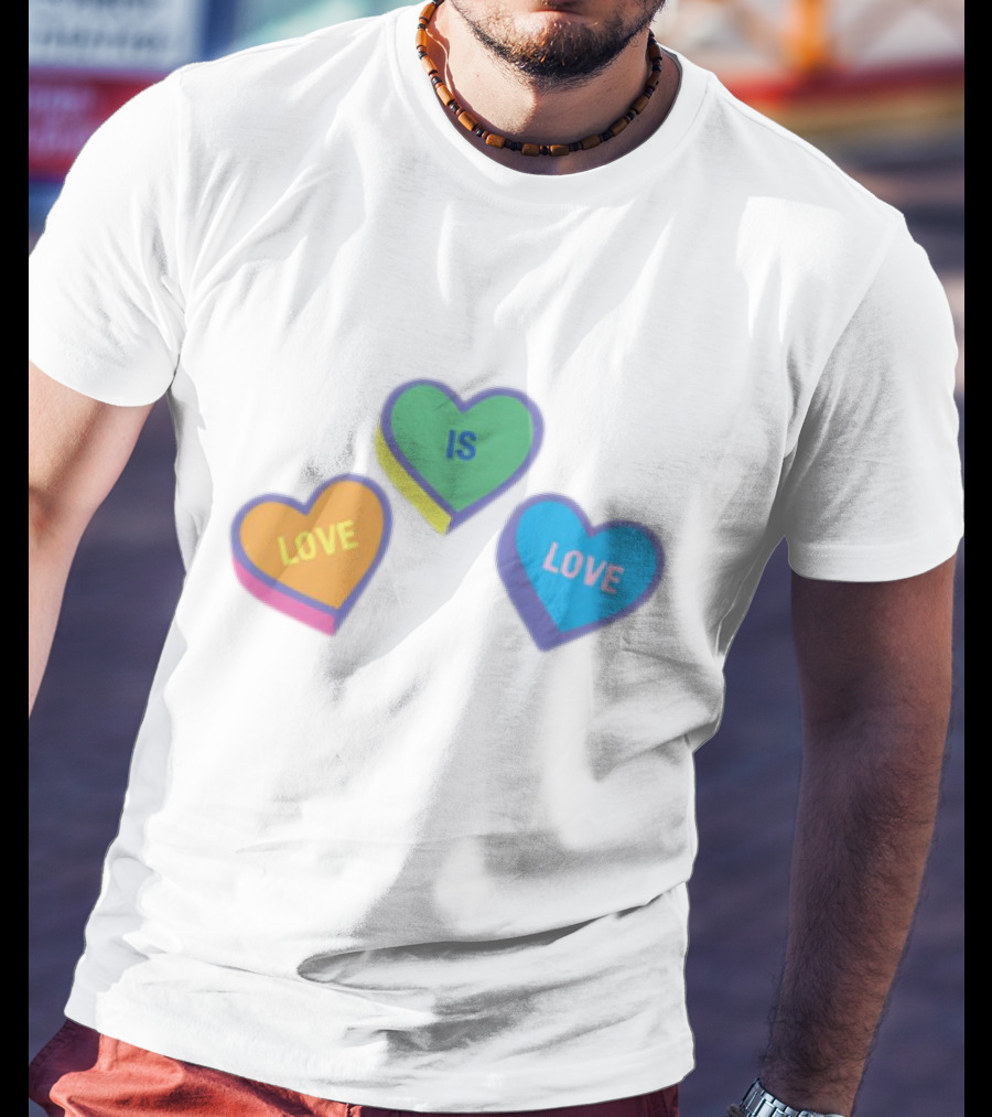 Love Is Love Colorful Hearts T-Shirt