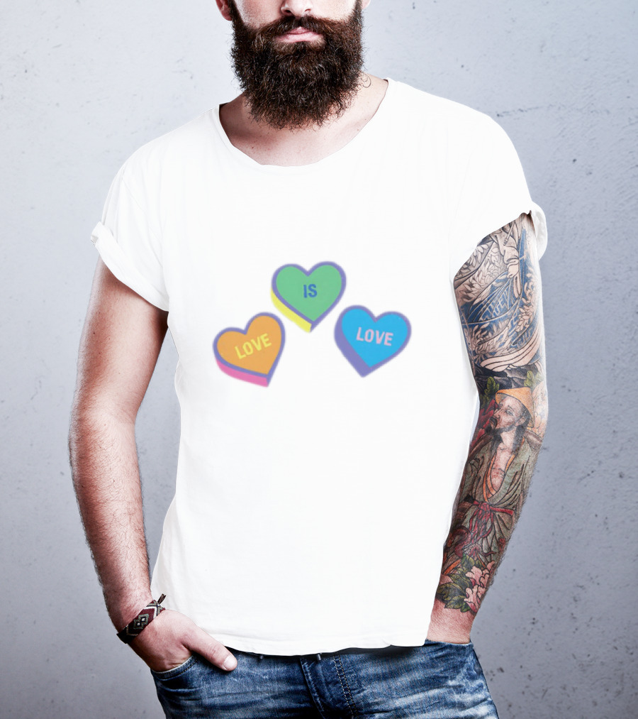Love Is Love Colorful Hearts T-Shirt