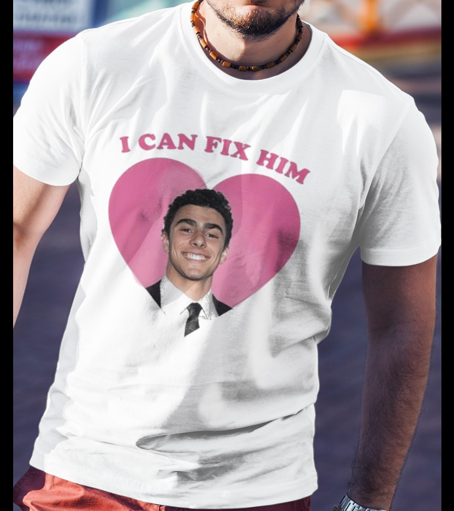 Luigi Mangione I Can Fix Him Pink Heart Background T-Shirt