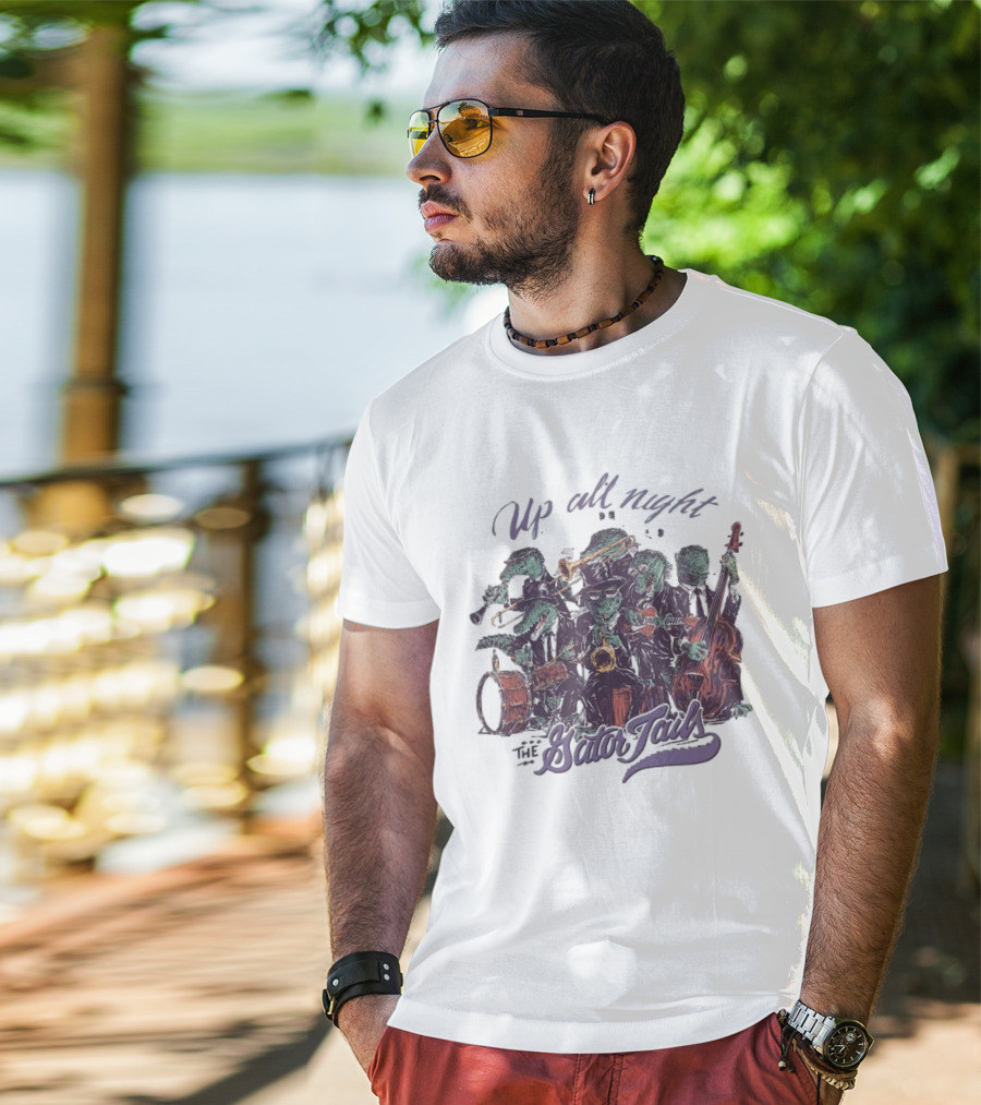 Up All Night With The Gator Jazz Band Mardi Gras T-Shirt