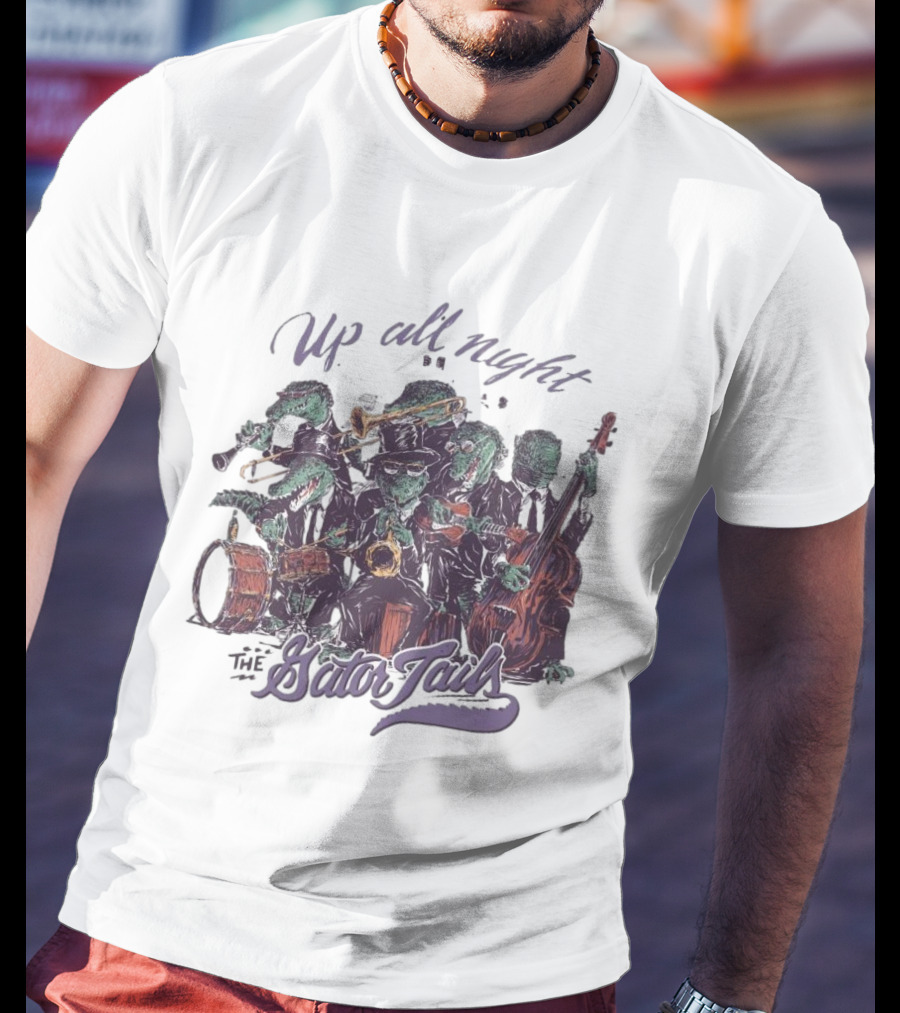Up All Night With The Gator Jazz Band Mardi Gras T-Shirt