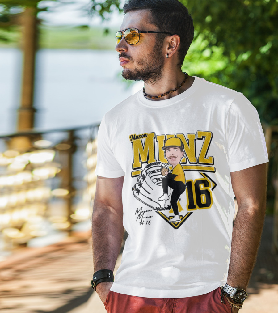 Mason Munz Baseball 2025 Player 16 Caricature T-Shirt