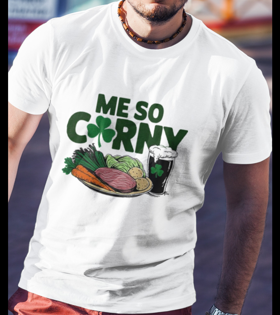 Me So Corny Corned Beef Cabbage St Patrick’s Day Shamrock Plate T-Shirt