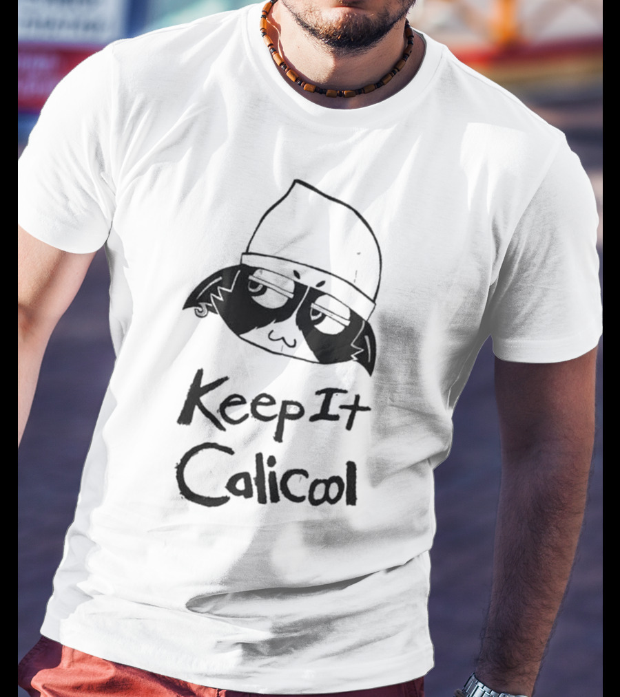 Meowskulls Keep It Calicool With Cool Cat In Beanie T-Shirt