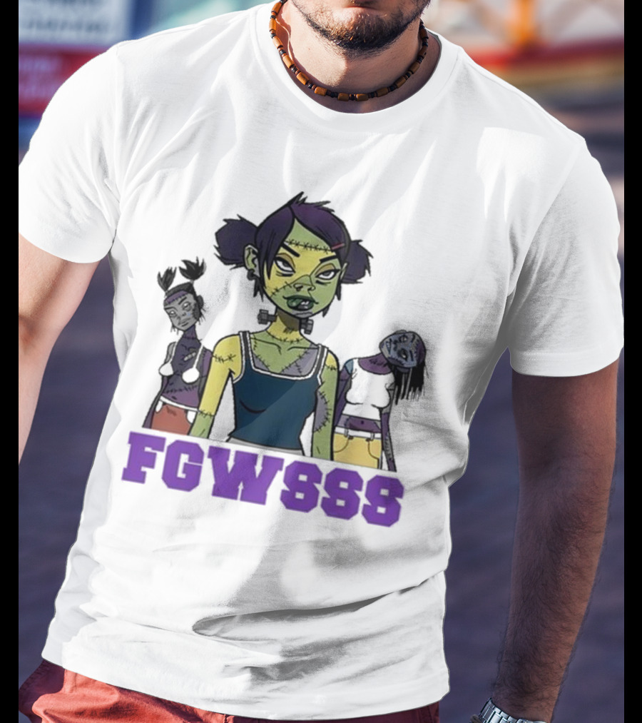 Mindless Self Indulgence FGWSSS Zombie Character With Purple Text T-Shirt