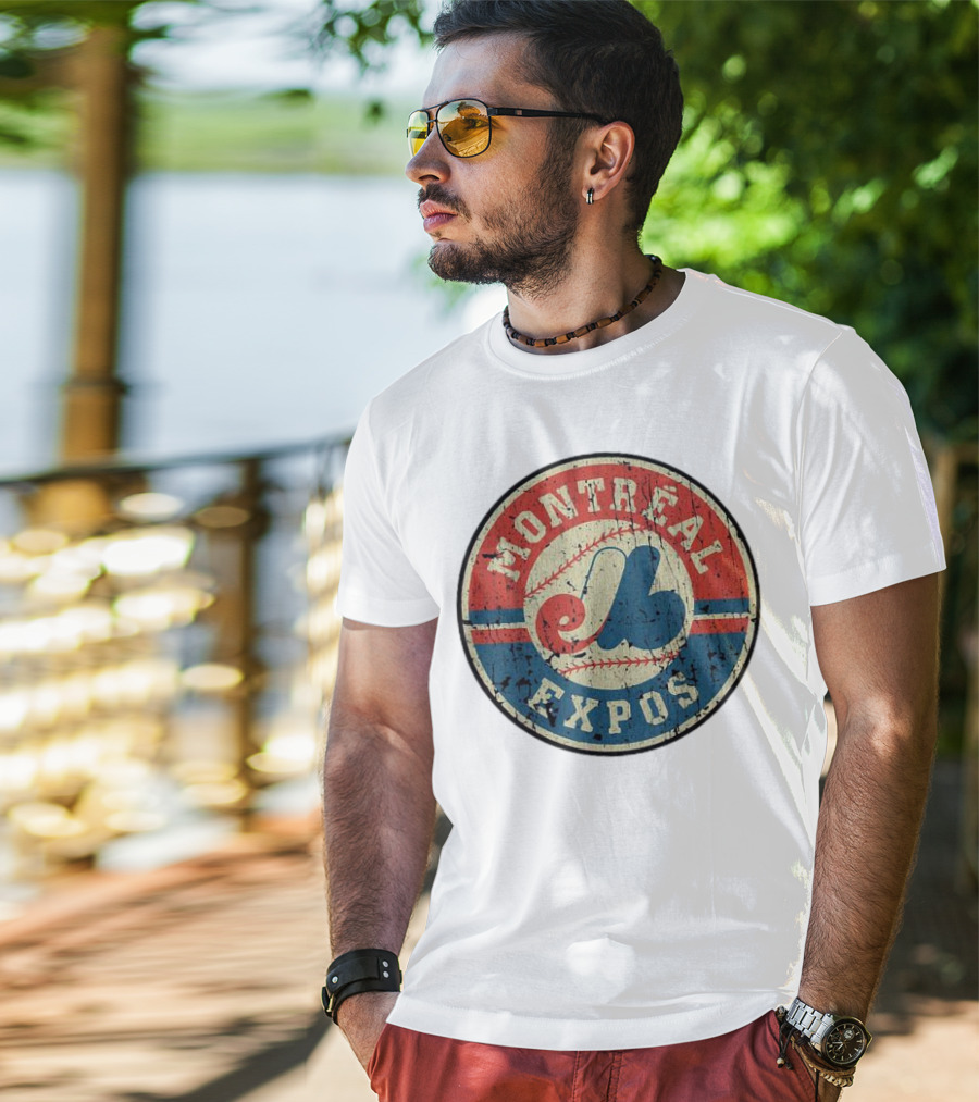 Montreal Expos Vintage Baseball Circle Emblem T-Shirt