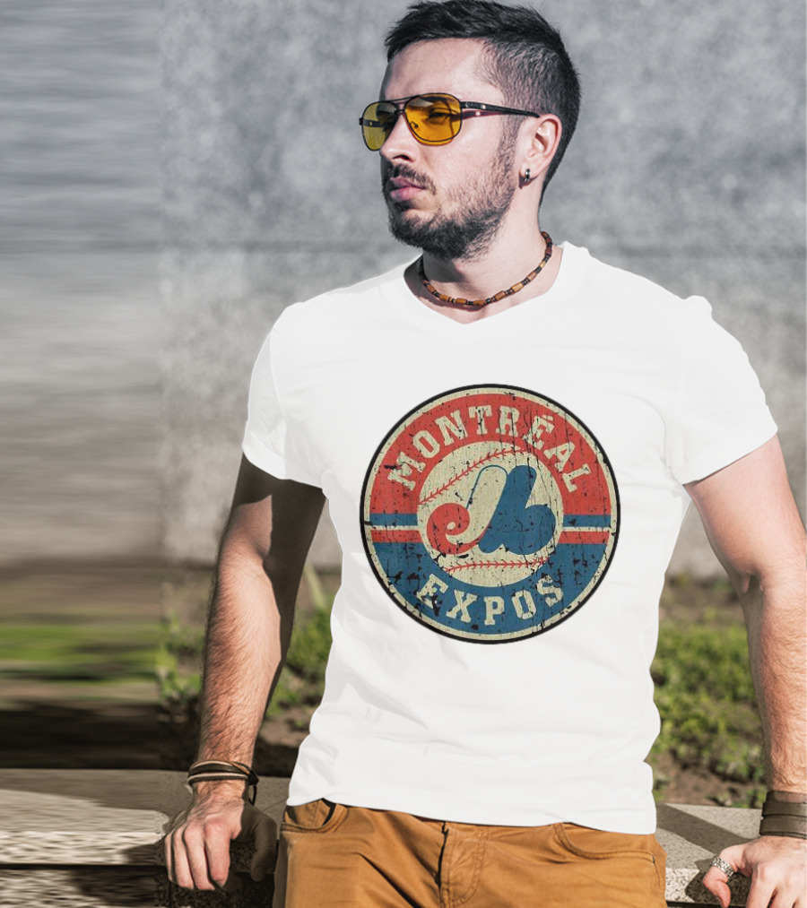 Montreal Expos Vintage Baseball Circle Emblem T-Shirt