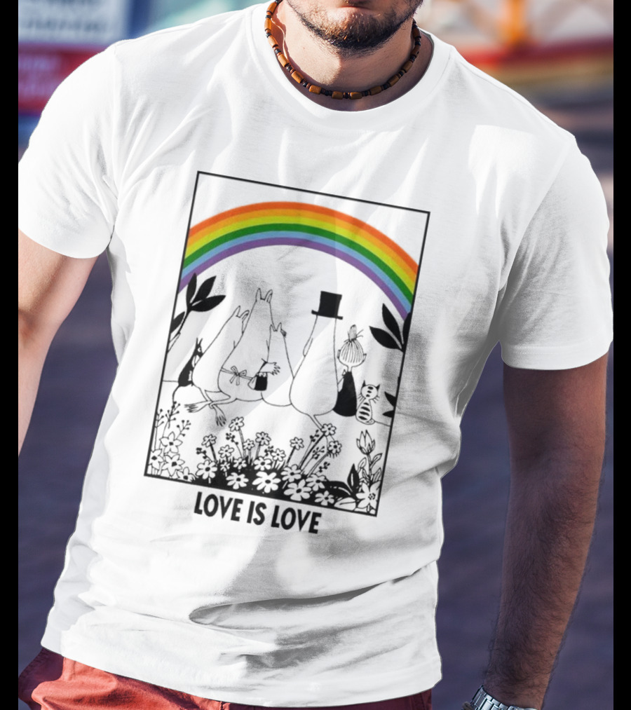 Moomin Rainbow Pride Love Is Love T-Shirt