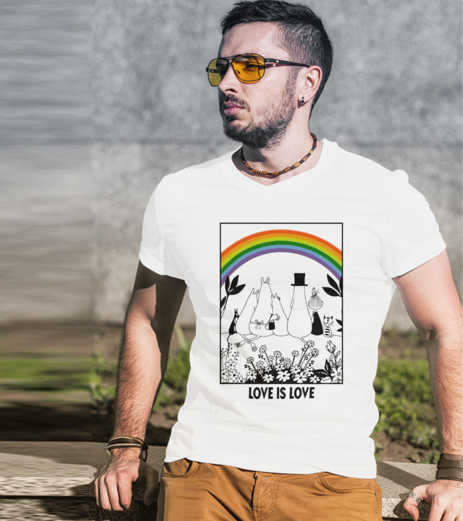 Moomin Rainbow Pride Love Is Love T-Shirt
