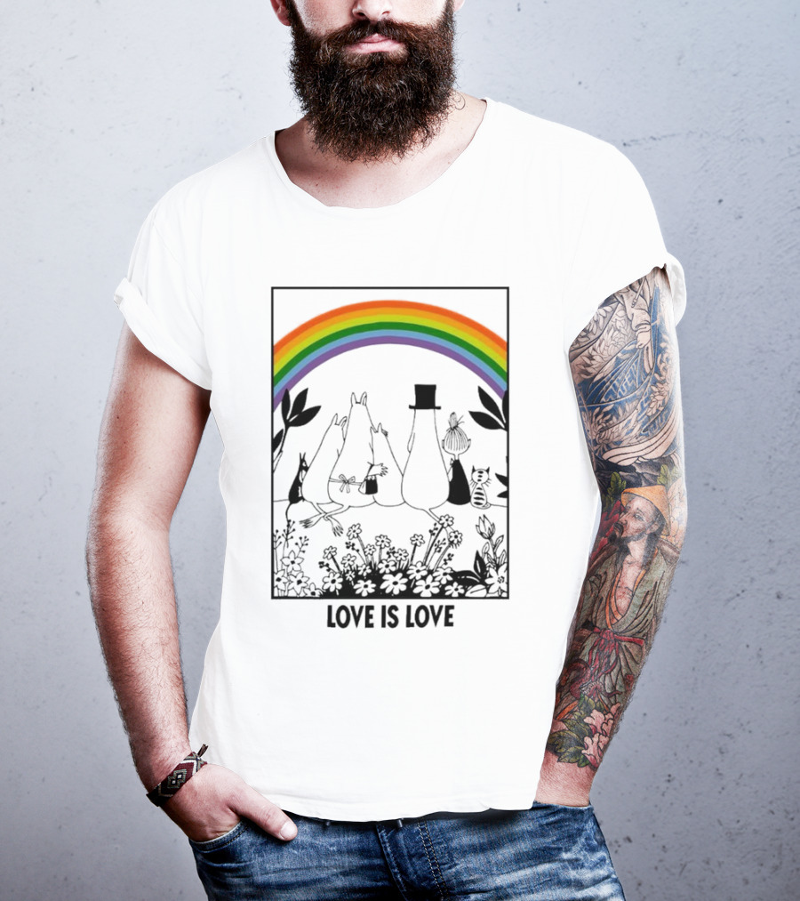 Moomin Rainbow Pride Love Is Love T-Shirt