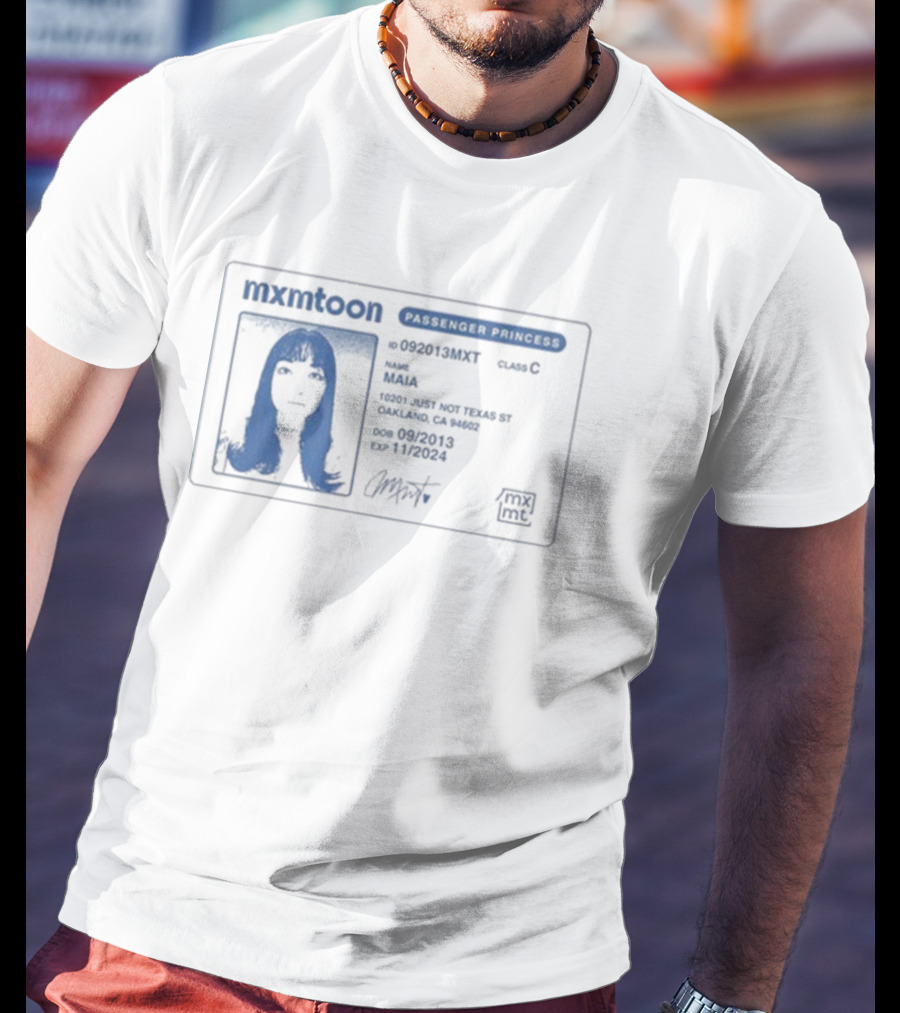 Mxmtoon License Passenger Princess Permit Identification T-Shirt