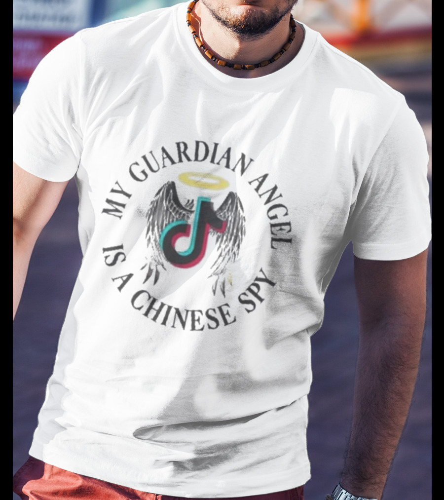 My Guardian Angel Is A Chinese Spy TikTok Wings Halo T-Shirt
