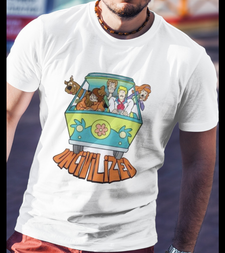 Mystery Machine Scooby-Doo Uncivilized Driving Adventure T-Shirt