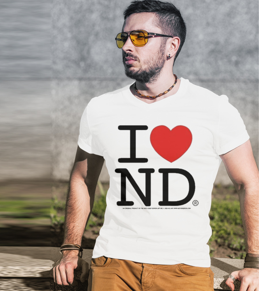 Neck Deep I Love ND Red Heart Graphic T-Shirt