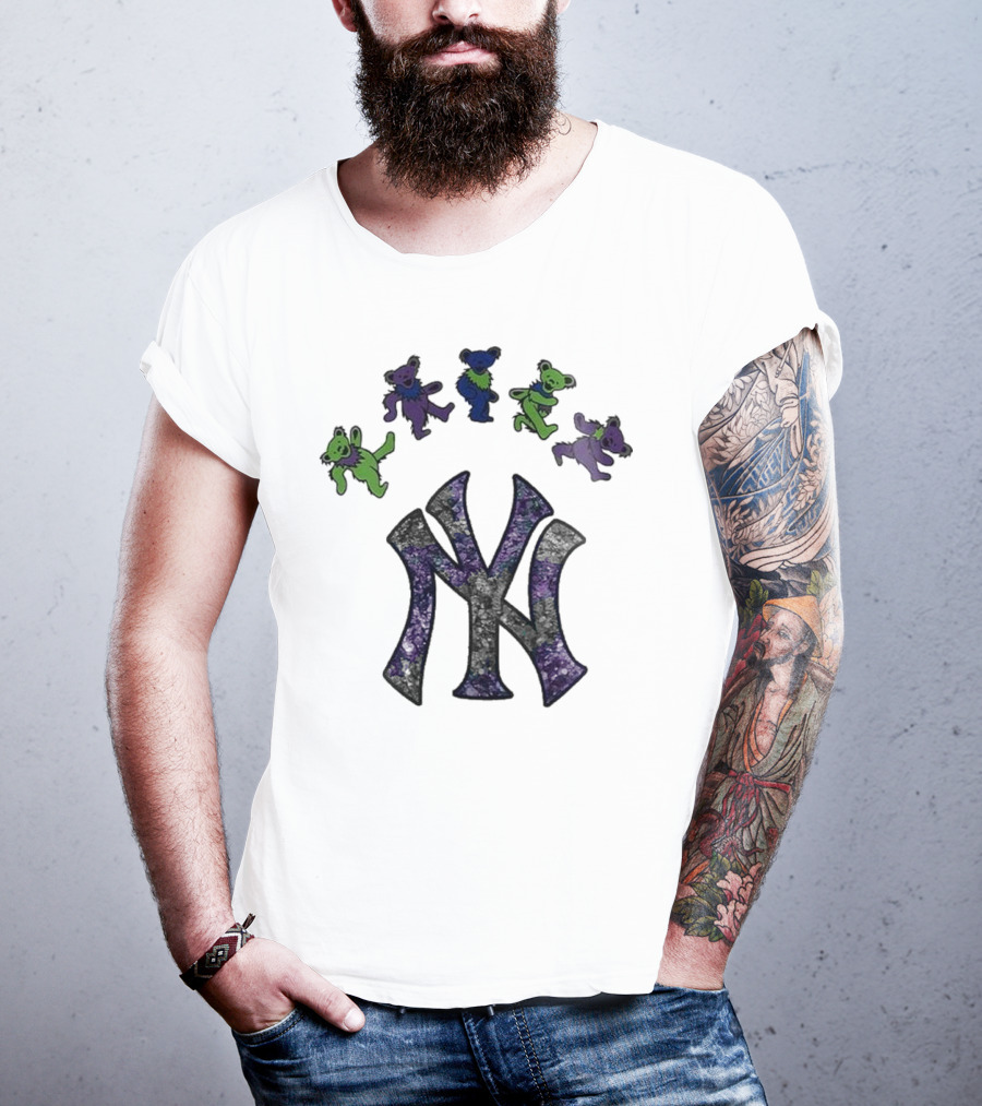 New York Yankees Grateful Dead Bears Night 2025 T-Shirt