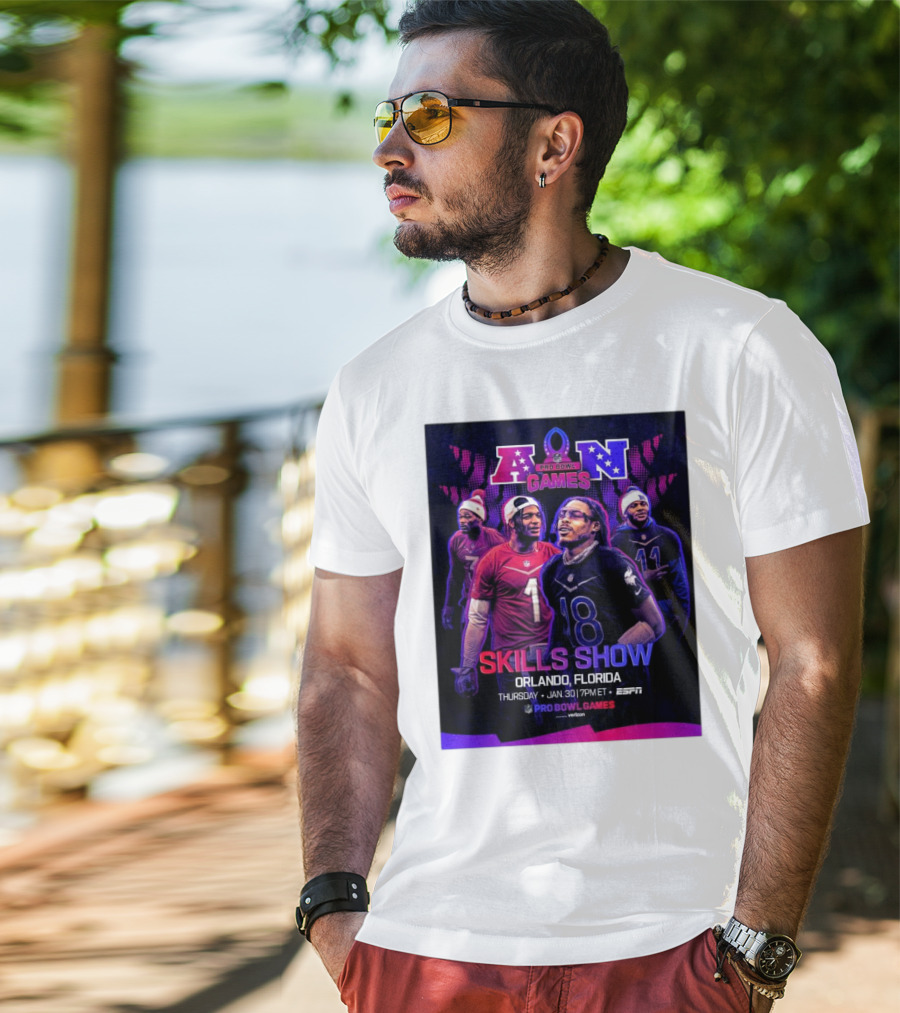 NFC And AFC NFL Pro Bowl Games 2025 Skills Show Orlando Florida January 30 ESPN T-Shirt
