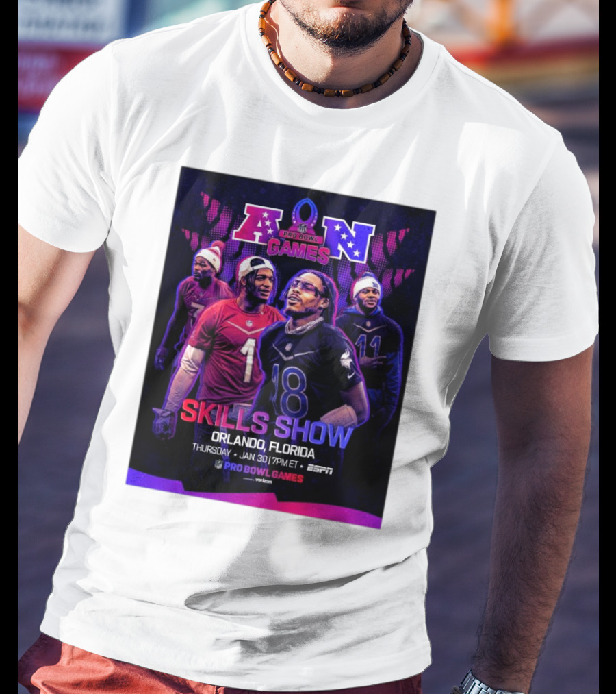 NFC And AFC NFL Pro Bowl Games 2025 Skills Show Orlando Florida January 30 ESPN T-Shirt
