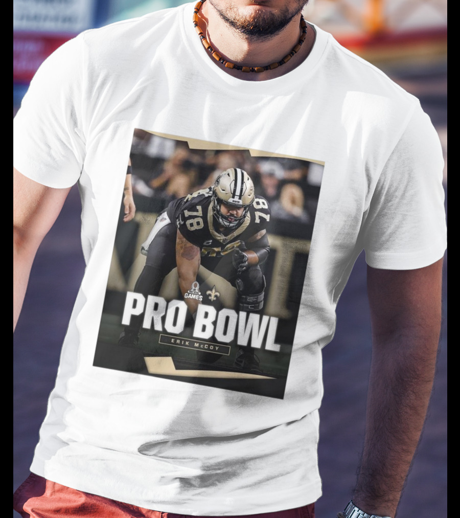 NFL Pro Bowl Games 2025 New Orleans Saints Erik McCoy 78 T-Shirt