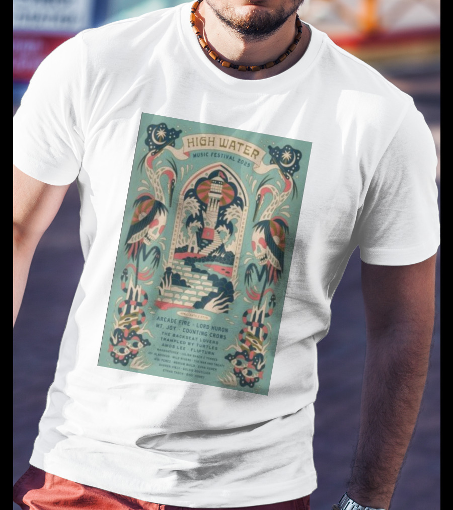 High Water Music Festival 2025 North Charleston SC April 26-27 Arcade Fire Lord Huron Mt Joy Counting Crows T-Shirt