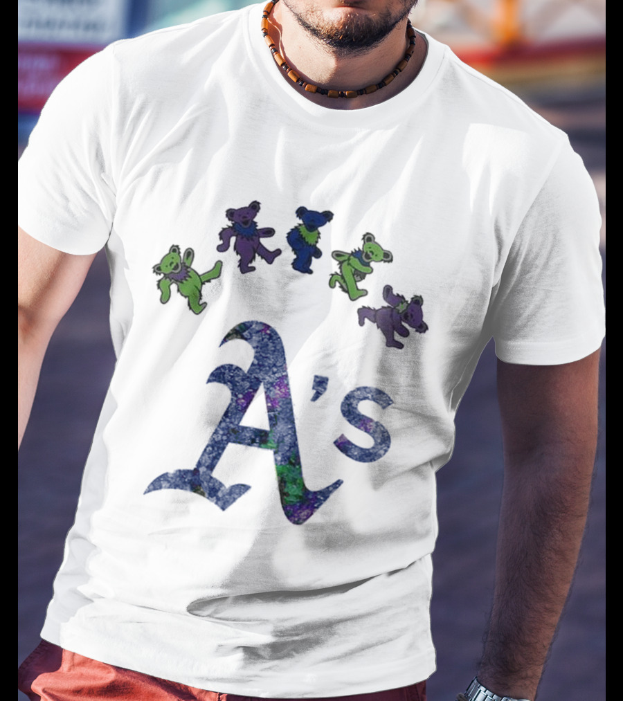 Oakland Athletics Grateful Dead Dancing Bears 2025 T-Shirt