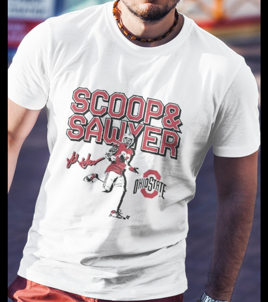 Ohio State Jack Sawyer Scoop And Sawyer Buckeyes Football T-Shirt