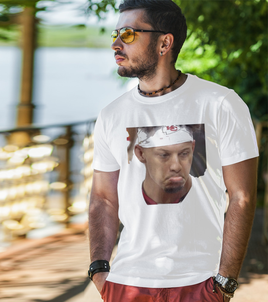 Super Sad Pat Mahomes Headband KC T-Shirt