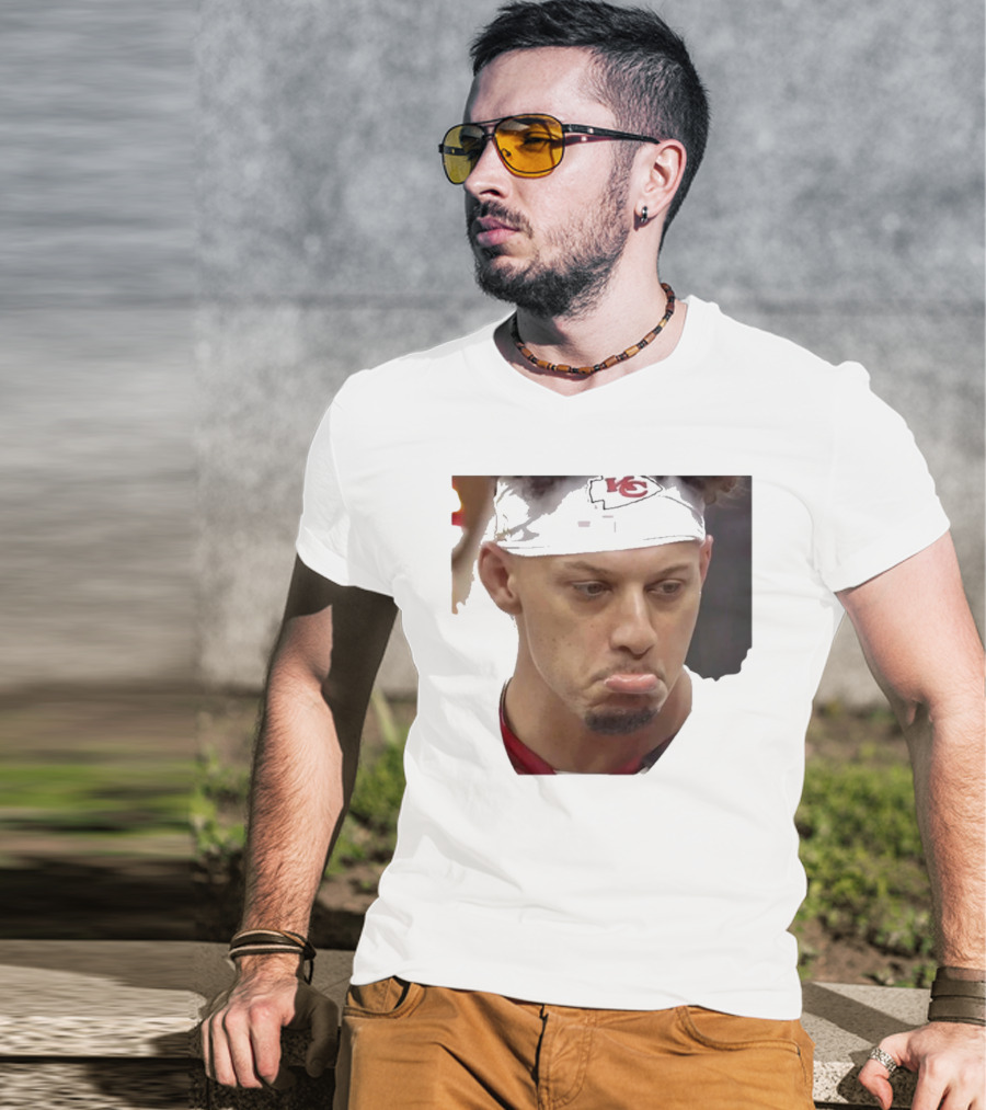 Super Sad Pat Mahomes Headband KC T-Shirt