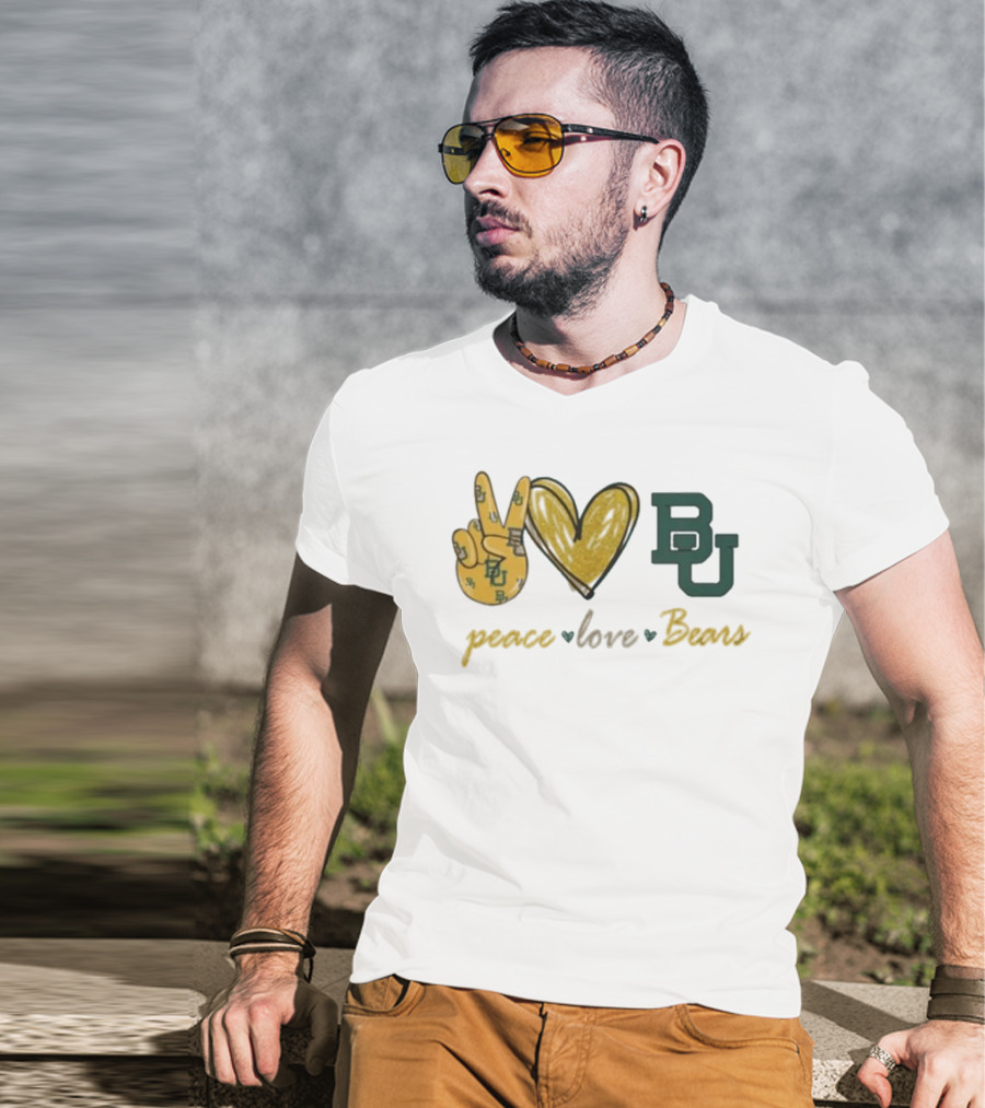 Peace Love BU Bears T-Shirt