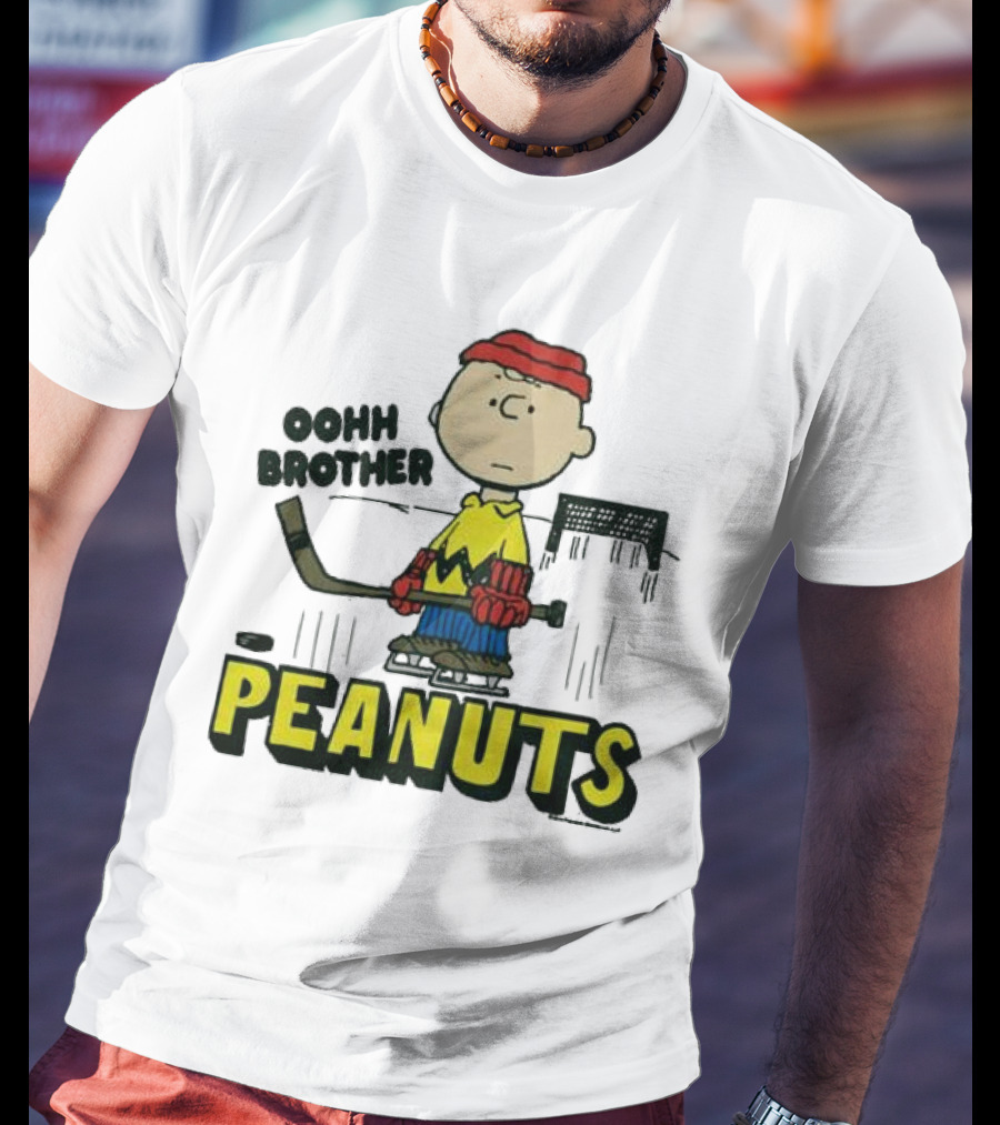 Peanuts Charlie Brown Oohh Brother Hockey Player T-Shirt