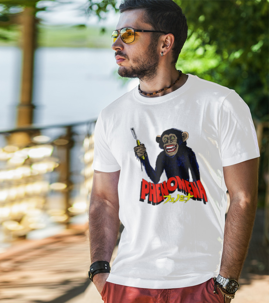 Phenomena フェノミナ Monkey Holding Razor T-Shirt