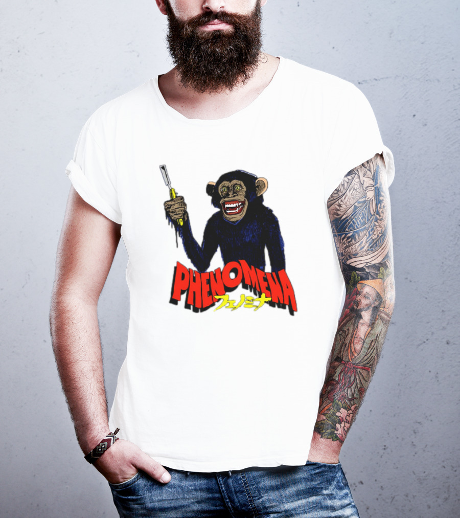 Phenomena フェノミナ Monkey Holding Razor T-Shirt