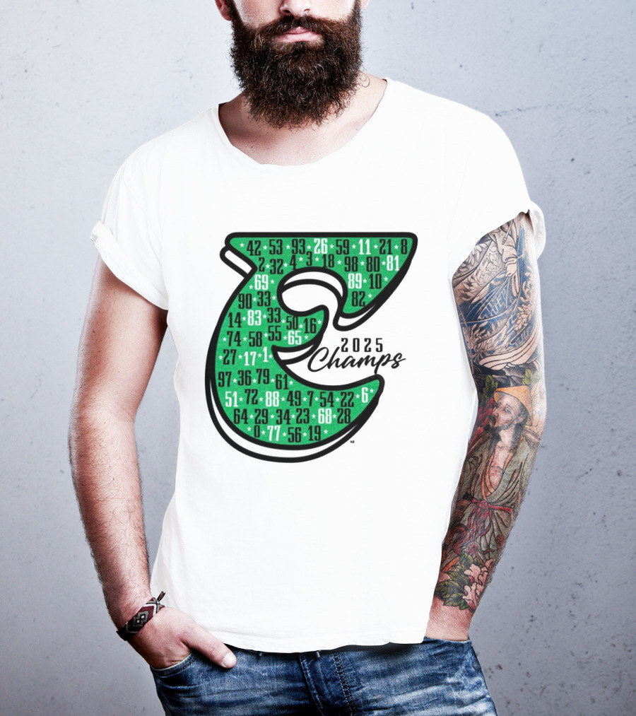 Philadelphia E 2025 Champs Numbers Design T-Shirt