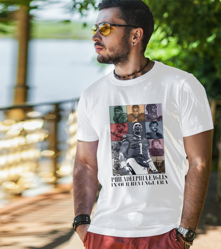 Philadelphia Eagles Revenge Era NFL Quarterbacks And Players Collage T-Shirt